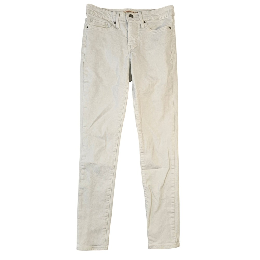 Levis 311 Shaping Skinny Jeans White Denim Mid Rise Pants Womens 26